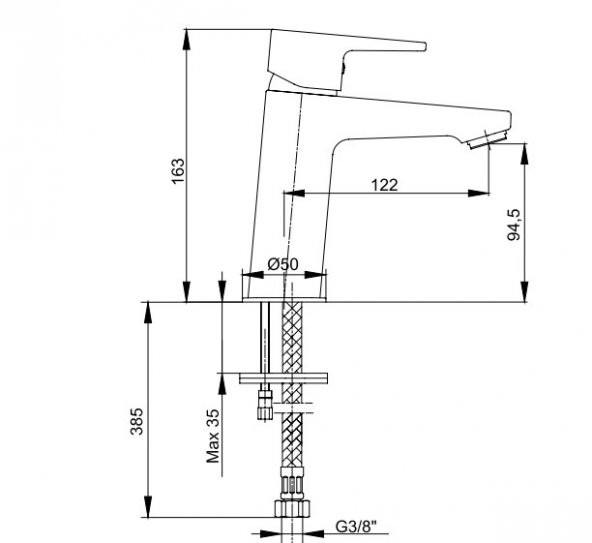 ECA Dalia Lavabo Bataryası 102188111 20 Yıl Garantili E.C.A. - Resim 5