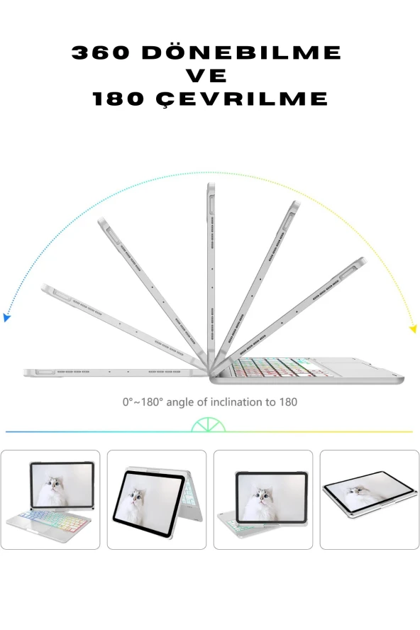 iPad Air (4. nesil) Klavyeli Kılıf A2316 - A2324 - A2325 - 2072