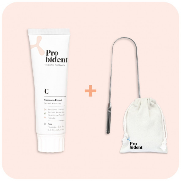 Aktif Probiyotik Zerdeçal Özüt İlaveli Diş Macunu & Dil Temizleme Aparatı