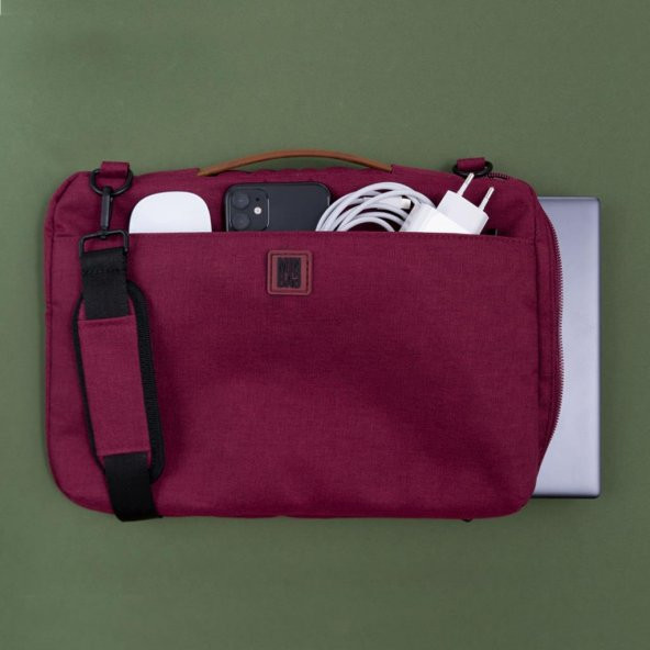 Minbag Micheal 15" Laptop Çantası Bordo - 4