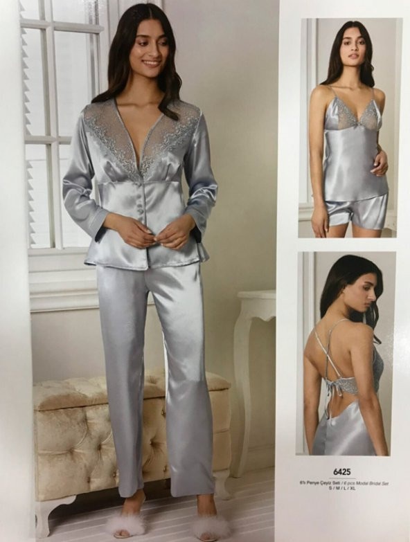 Pierre Cardin Bayan 6 lı Saten Gelin Çeyiz Seti 6425 - 9