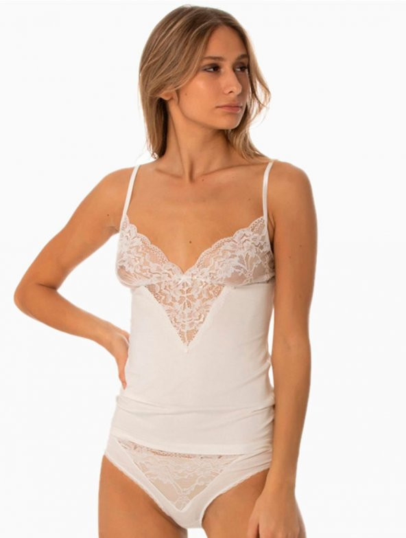 Pierre Cardin Kadın Dantelli Penye Kaşkorse Atlet Külot Takım 345 - 3