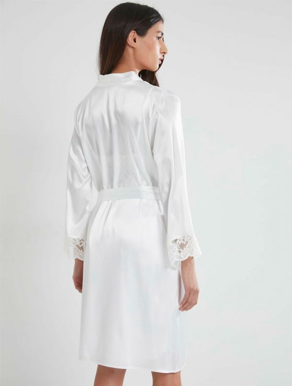 Pierre Cardin Dantel Detay Saten Gecelik Sabahlık Takımı 4265 - 2