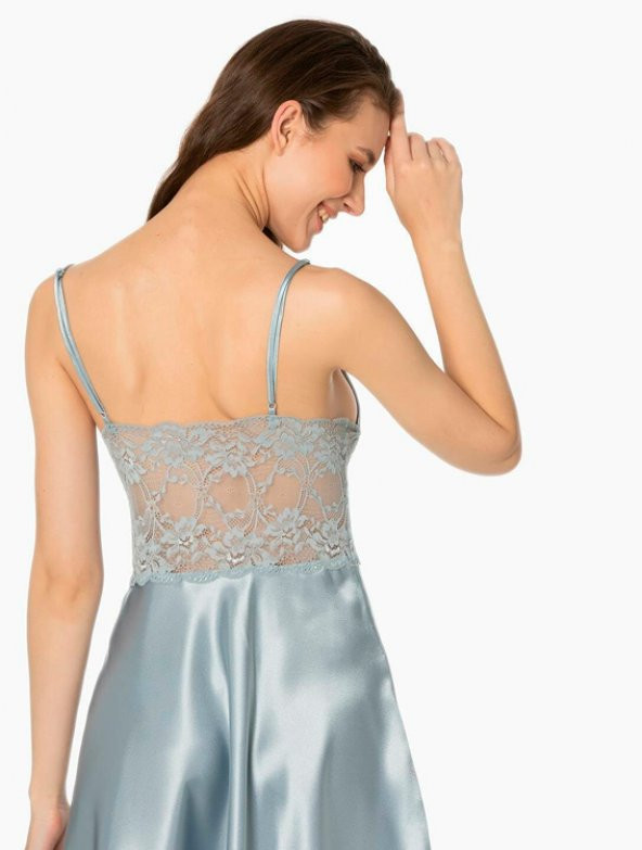 Pierre Cardin Dantel Detay Saten Gecelik Sabahlık Takımı 4265 - 7