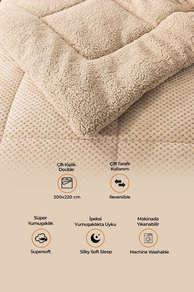 Ultra Yumuşak Çift Taraflı Wellsoft Peluş Yorgan Çift Kişilik (Battaniye / Nevresim) 200x220 cm - 8