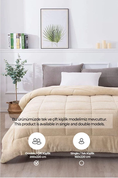 Ultra Yumuşak Çift Taraflı Wellsoft Peluş Yorgan Çift Kişilik (Battaniye / Nevresim) 200x220 cm - 11