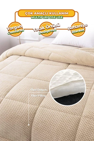 Ultra Yumuşak Çift Taraflı Wellsoft Peluş Yorgan Çift Kişilik (Battaniye / Nevresim) 200x220 cm - 10