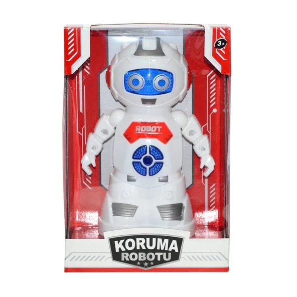 28 cm  Sesli Işıklı Hareketli Koruma Robotu  0497