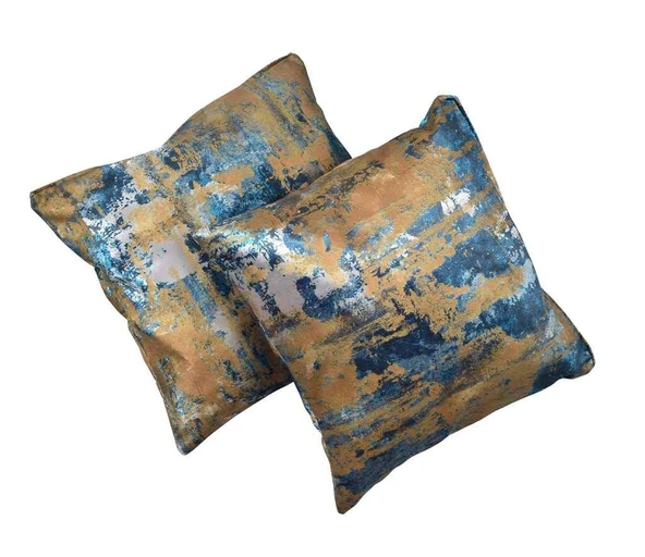 Maki Home Dekoratif Koltuk Kanepe Kadife Kırlent Kılıfı 2 Adet 42x42 cm Model 24 - 2