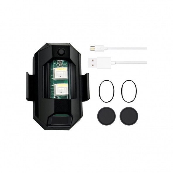 2'li Paket LED Anti Çarpışma Uyarı Işığı 7 Renk / Drone / Araba / Motor / Bisiklet / Kamp A59 (2 ADET) - 3