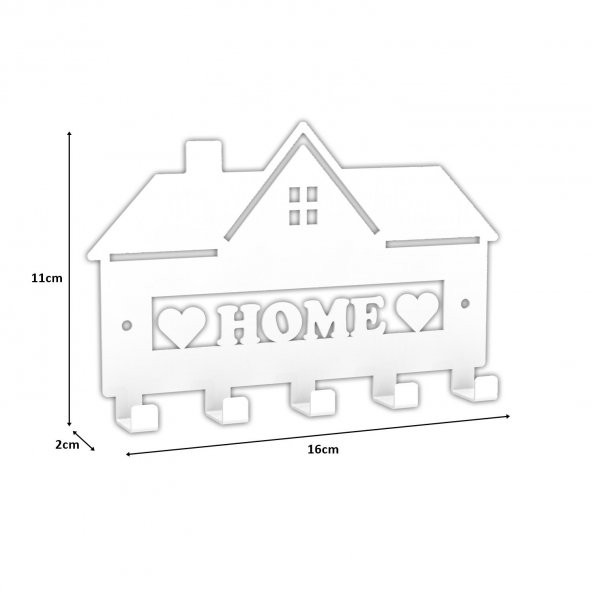 Metal Anahtarlık Askısı Model 2 BEYAZ