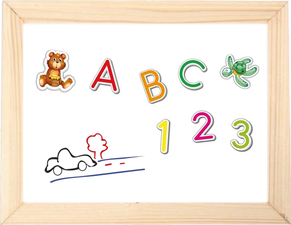 Diy-Toy Ahşap Tablet Tahta 62 Parça Magnetli 2250 - 5