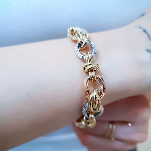 14k Altın Cetaş Eterna Hallow Bileklik - Resim 2