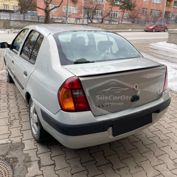 Renault Clio 2 Symbol 1998-2008 Sedan Uyumlu Bagaj Üstü Spoiler Bagaj Çıtası Piano Black Parlak Siyah - 3