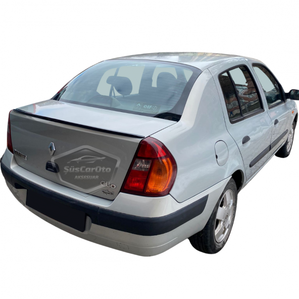 Renault Clio 2 Symbol 1998-2008 Sedan Uyumlu Bagaj Üstü Spoiler Bagaj Çıtası Piano Black Parlak Siyah - 4