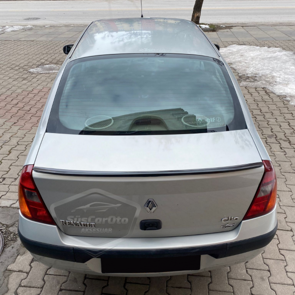 Renault Clio 2 Symbol 1998-2008 Sedan Uyumlu Bagaj Üstü Spoiler Bagaj Çıtası Piano Black Parlak Siyah - 10