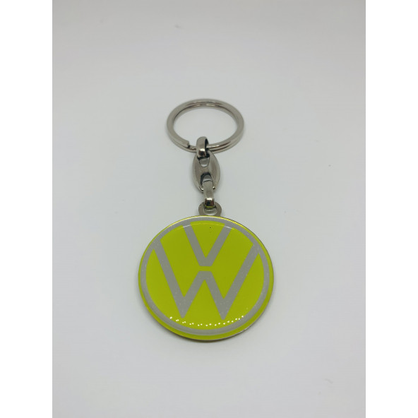 VOLKSWAGEN LOGOLU ÇİFT TARAFLI DAMLA ANAHTARLIK (2 ADET SARI-GÜMÜŞ) - Resim 3