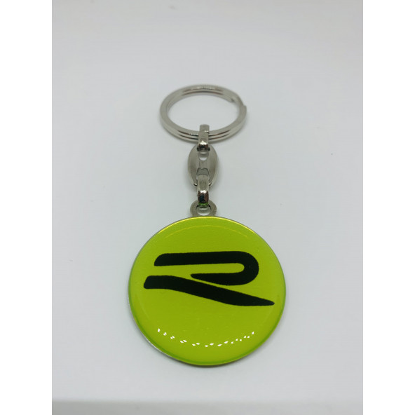 VOLKSWAGEN R LOGOLU ÇİFT TARAFLI DAMLA ANAHTARLIK (2 ADET SARI-SİYAH) - Resim 3