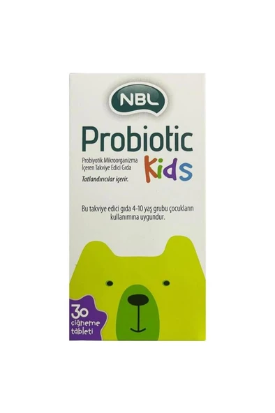 Nbl Probiotic Kids 30 Çiğneme Tableti-SKT:04/2027 ürün görseli 1