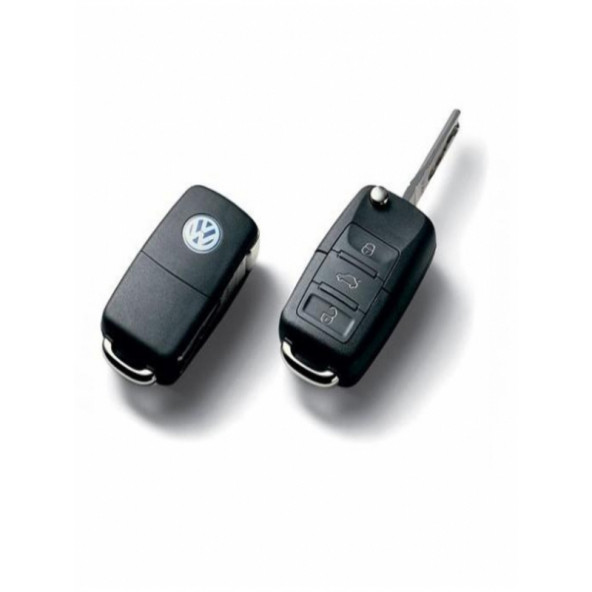 VOLKSWAGEN LOGOLU ÇİFT TARAFLI DAMLA ANAHTARLIK VE SİLİKON ANAHTAR KILIF (TAKIM) - 2