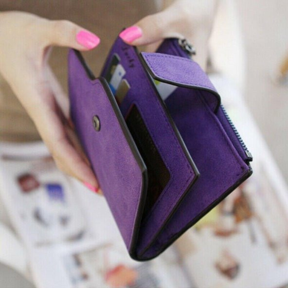 Mini Suni Deri Kadın Cüzdanı - 5