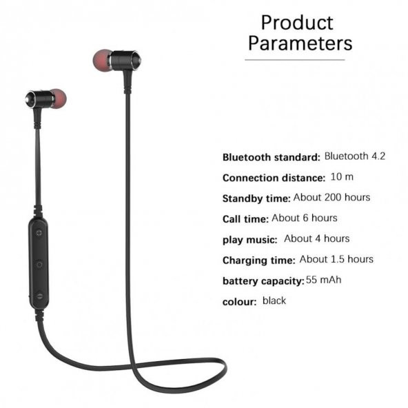 AWEI B930BL manyetik kulaklık spor Stereo kablosuz kulaklık mikrofon bas - 7