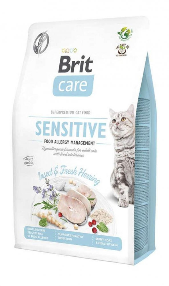 Brit Care Sensitive Lavra Proteinli ve Ringa Balıklı Yetişkin Kedi Maması 7 Kg