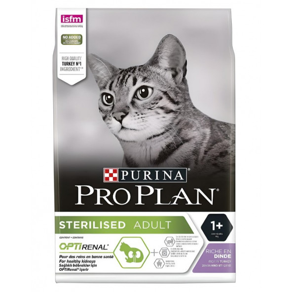 Pro Plan Sterilised Kısırlaştırılmış Tavuk,Hindili Kedi Maması 10 Kg