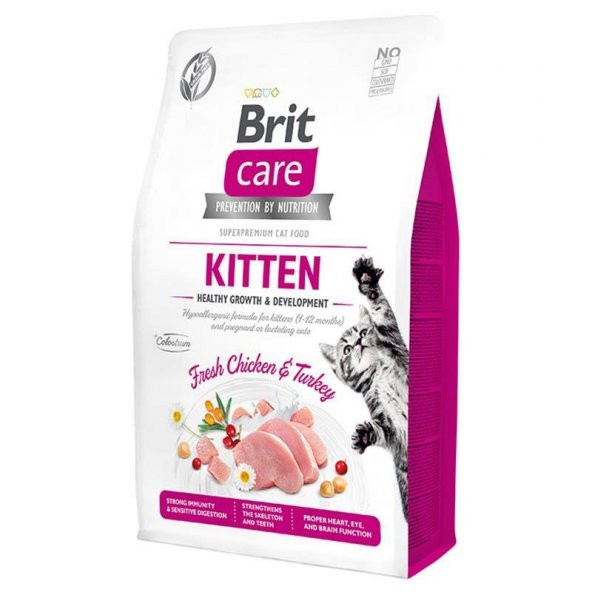 Brit Care Hypo-Allergenic Tavuklu Ve Hindili Tahılsız Yavru Kedi Maması 7 Kg