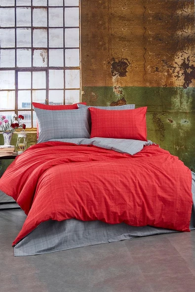 MSLND101 Miss linda home %100 Pamuklu Çift Kişilik Çift Taraflı Nevresim Takımı - 6