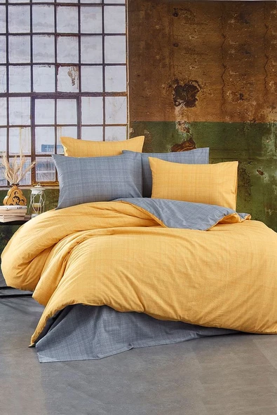 MSLND101 Miss linda home %100 Pamuklu Çift Kişilik Çift Taraflı Nevresim Takımı - 8