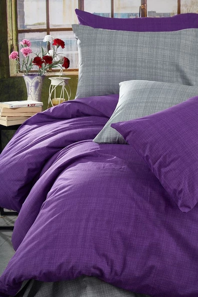 MSLND101 Miss linda home %100 Pamuklu Çift Kişilik Çift Taraflı Nevresim Takımı - 5