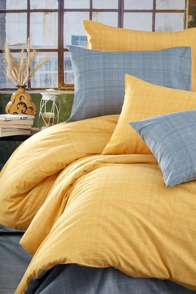 MSLND101 Miss linda home %100 Pamuklu Çift Kişilik Çift Taraflı Nevresim Takımı - 9