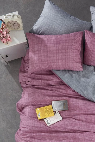 MSLND101 Miss linda home %100 Pamuklu Çift Kişilik Çift Taraflı Nevresim Takımı - 11