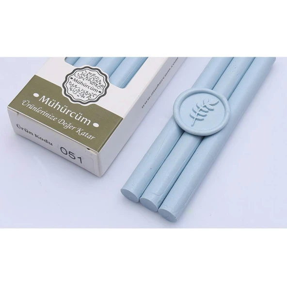 Mühür Mumu Çubuk 11mmx120mm 10 lu Paket Model: 51 MAVİ UNİCORN ürün görseli