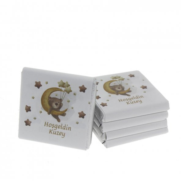 48 Adet Ayıcıklı Aydede Bebek Çikolatas İsim Etiketliı Madlen - 4