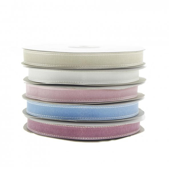 1,5cm x 45metre Kenarı Dikişli Organze Kumaş Kurdela