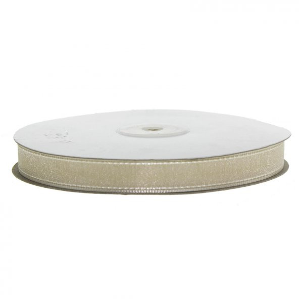 1,5cm x 45metre Kenarı Dikişli Organze Kumaş Kurdela - 4