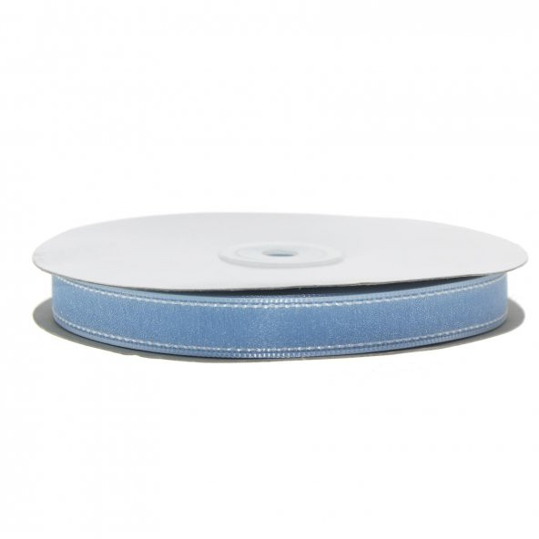 1,5cm x 45metre Kenarı Dikişli Organze Kumaş Kurdela - 7