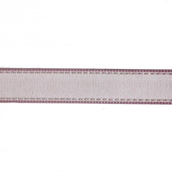1,5cm x 45metre Kenarı Dikişli Organze Kumaş Kurdela - 8