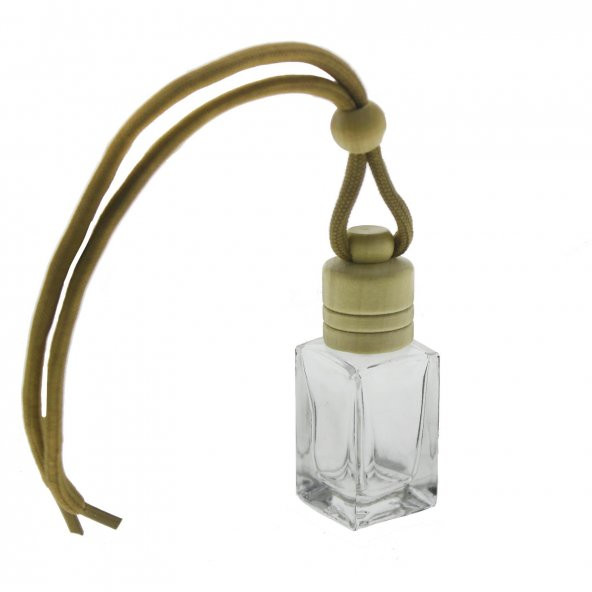 12 Adet 8cc Araba Kokusu Şişesi Bambu Kapaklı Dikdörtgen - 2