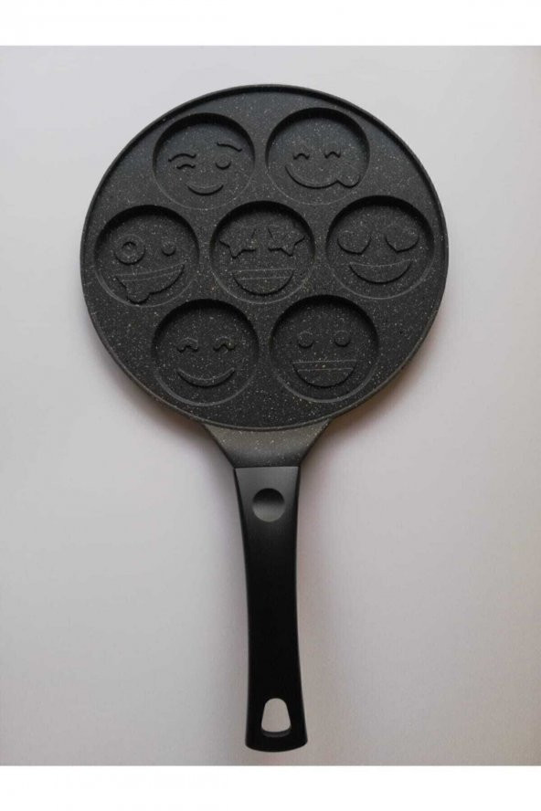 Eda granit pankek tava 28 cm gülen yüz emojili pankek tavası - 2
