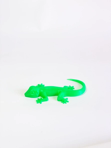 3D Kertenkele Gecko Figürlü Model Oyuncak - Neon Yeşili - 3