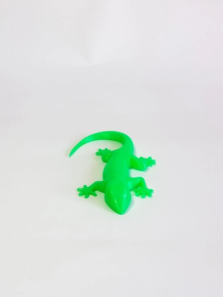 3D Kertenkele Gecko Figürlü Model Oyuncak - Neon Yeşili - 5