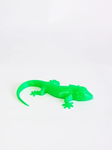 3D Kertenkele Gecko Figürlü Model Oyuncak - Neon Yeşili - 1