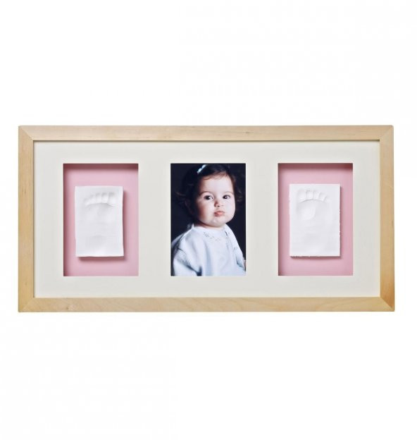 Baby Memory Prints Trio El ve Ayak İzi 3lü Çerçeve Naturel