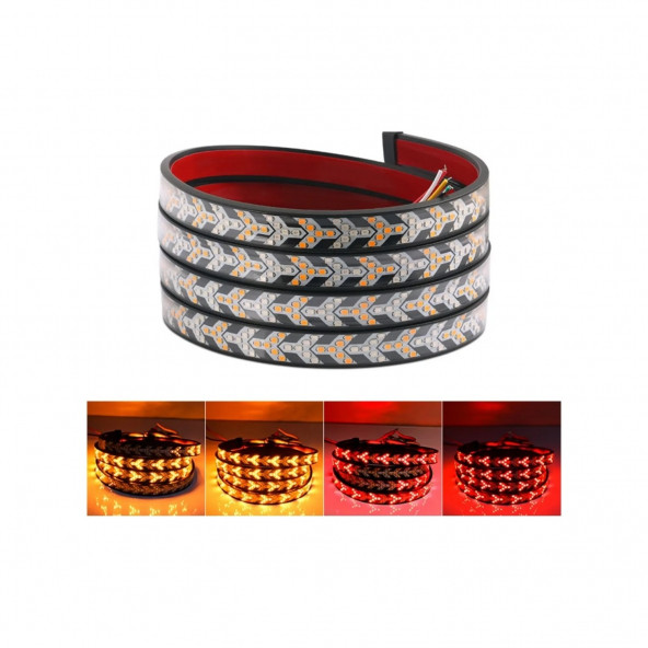 Pick UP 12V 24V V Model Bagaj Akar Dönüş Fren Sinyal Farı Esnek IŞık Led 150CM V Model 150 cm AA171