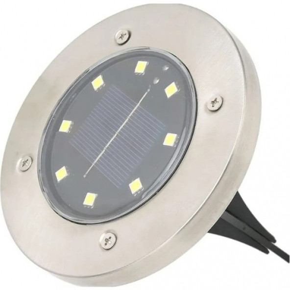 8 Ledli Gömme Solar Zemin Yol Bahçe Aydınlatma Su Geçirmez D17 - 2