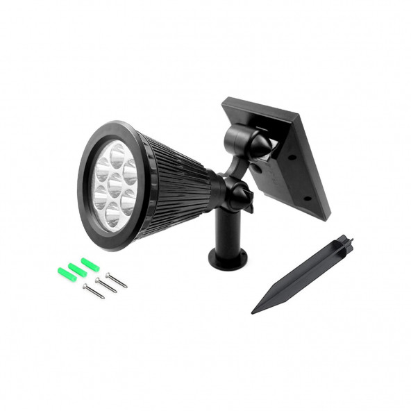 7 Ledli Solar Güneş Enerjili Kazıklı Bahçe Çim Duvar Armatürü 7W Aydınlatma D19 - 3