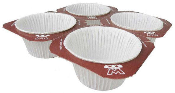 KAP KEK KAPSÜLÜ TRAY MODELİ BEYAZ 4LÜ SET - 1